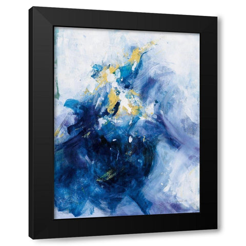 Top of the Wave Black Modern Wood Framed Art Print by Nai, Danhui