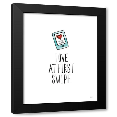 Valentines XI Black Modern Wood Framed Art Print with Double Matting by York, Leah