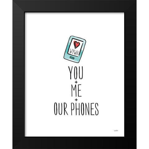 Valentines XI WYWH Black Modern Wood Framed Art Print by York, Leah