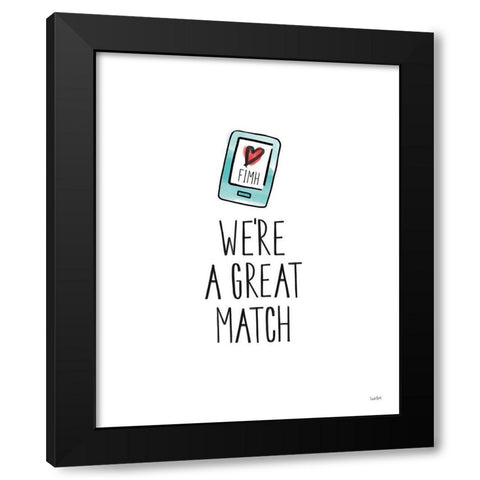 Valentines XI FIMH Black Modern Wood Framed Art Print with Double Matting by York, Leah