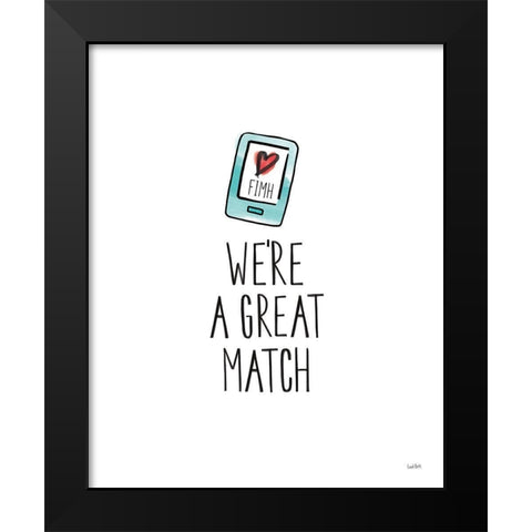 Valentines XI FIMH Black Modern Wood Framed Art Print by York, Leah