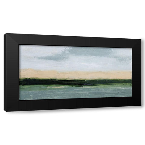 Sea Green Black Modern Wood Framed Art Print by Munger, Pamela