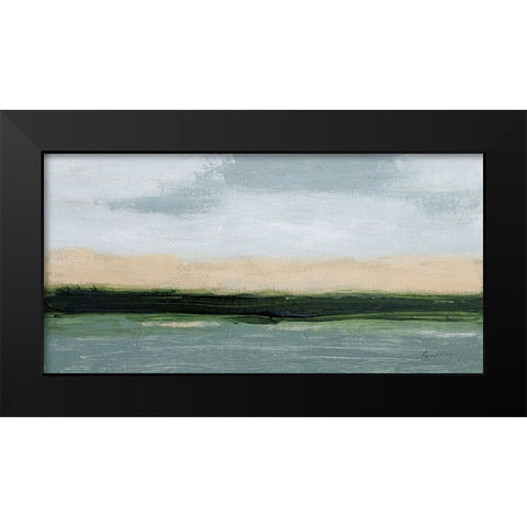 Sea Green Black Modern Wood Framed Art Print by Munger, Pamela