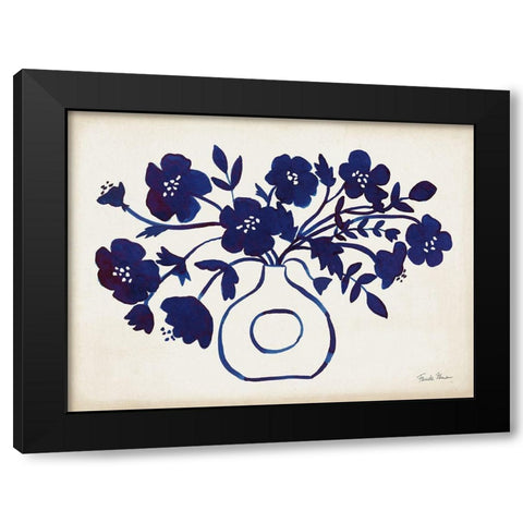 Modern Blue II Black Modern Wood Framed Art Print by Zaman, Farida