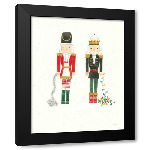 Seasons Greetings V Black Modern Wood Framed Art Print by Jackson, Jenaya