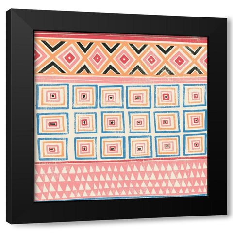 Kuba I Colorful Black Modern Wood Framed Art Print with Double Matting by Lovell, Kathrine