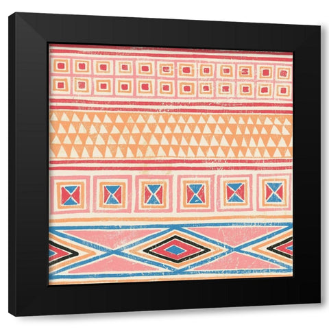 Kuba II Colorful Black Modern Wood Framed Art Print with Double Matting by Lovell, Kathrine