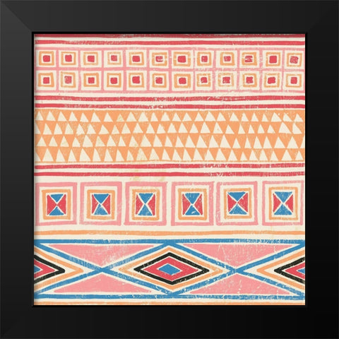 Kuba II Colorful Black Modern Wood Framed Art Print by Lovell, Kathrine