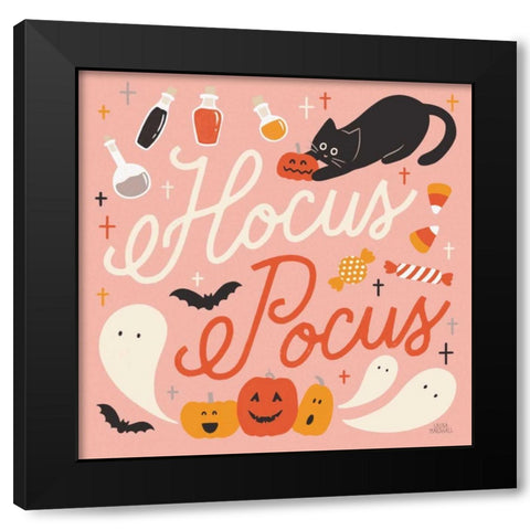 Trick or Treat III Black Modern Wood Framed Art Print with Double Matting by Marshall, Laura