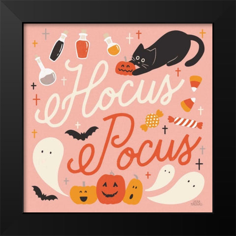 Trick or Treat III Black Modern Wood Framed Art Print by Marshall, Laura