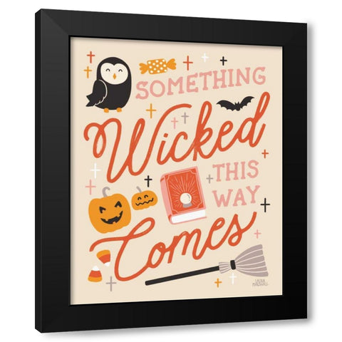 Trick or Treat IV Black Modern Wood Framed Art Print with Double Matting by Marshall, Laura
