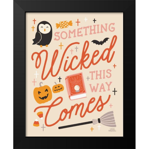 Trick or Treat IV Black Modern Wood Framed Art Print by Marshall, Laura