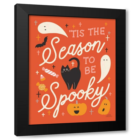 Trick or Treat V Black Modern Wood Framed Art Print by Marshall, Laura