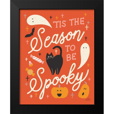 Trick or Treat V Black Modern Wood Framed Art Print by Marshall, Laura