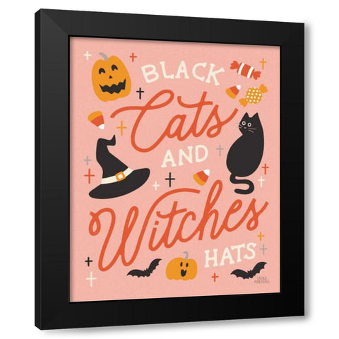 Trick or Treat VI Black Modern Wood Framed Art Print by Marshall, Laura