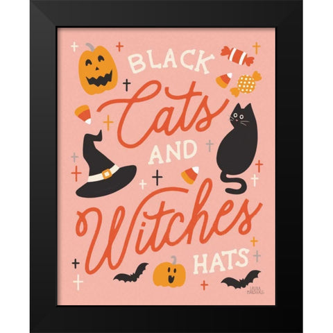 Trick or Treat VI Black Modern Wood Framed Art Print by Marshall, Laura