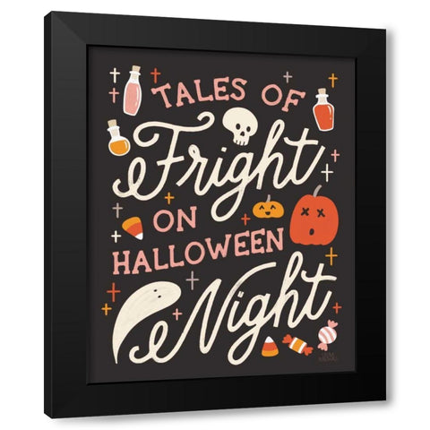 Trick or Treat VII Black Modern Wood Framed Art Print by Marshall, Laura