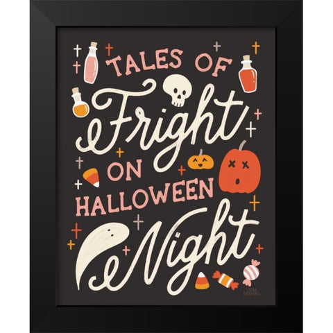 Trick or Treat VII Black Modern Wood Framed Art Print by Marshall, Laura