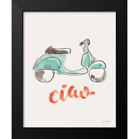 Ciao Vespa I Black Modern Wood Framed Art Print by Penner, Janelle