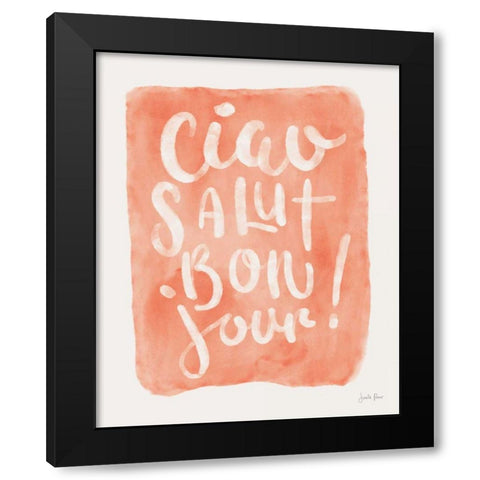 Ciao Lettering I Black Modern Wood Framed Art Print by Penner, Janelle