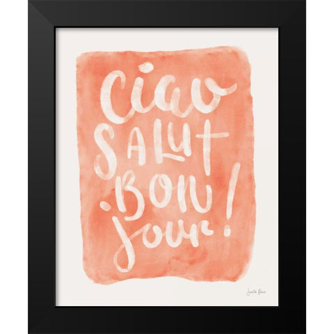 Ciao Lettering I Black Modern Wood Framed Art Print by Penner, Janelle