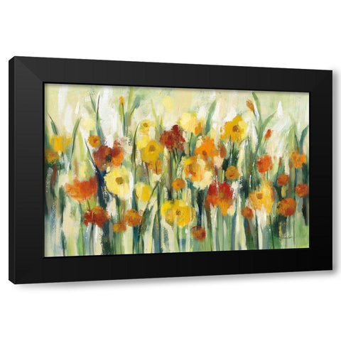 End of Summer Garden Black Modern Wood Framed Art Print by Vassileva, Silvia