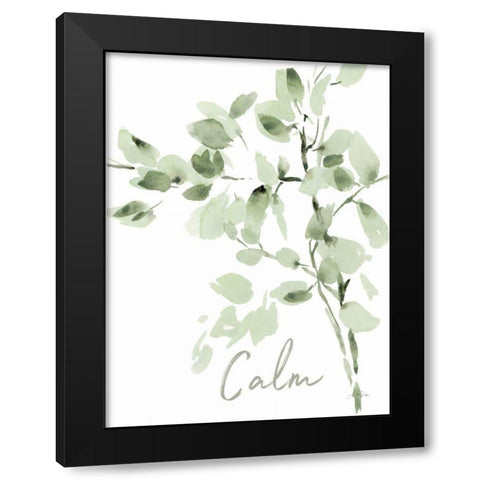 Cascading Branches II Calm Black Modern Wood Framed Art Print by Pete, Katrina