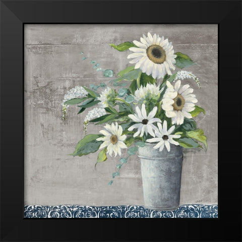 Late Summer Bouquet II Rustic Black Modern Wood Framed Art Print by Purinton, Julia