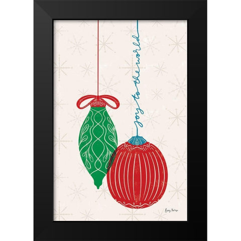 Retro Ornaments II Black Modern Wood Framed Art Print by Thorns, Becky