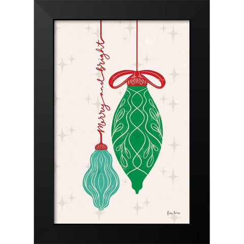 Retro Ornaments IV Black Modern Wood Framed Art Print by Thorns, Becky