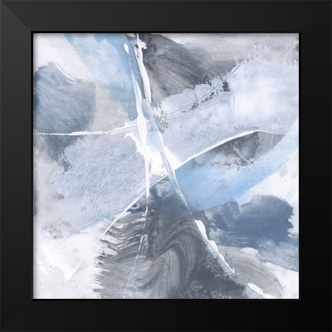 White Line Blues III Black Modern Wood Framed Art Print by Paschke, Chris
