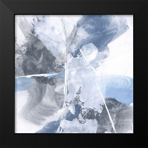 White Line Blues IV Black Modern Wood Framed Art Print by Paschke, Chris