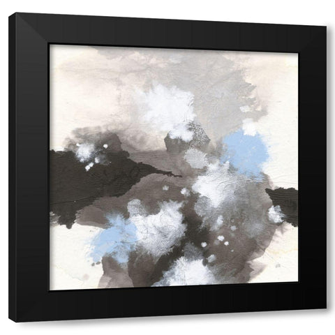 Puff of Blue I Black Modern Wood Framed Art Print with Double Matting by Paschke, Chris