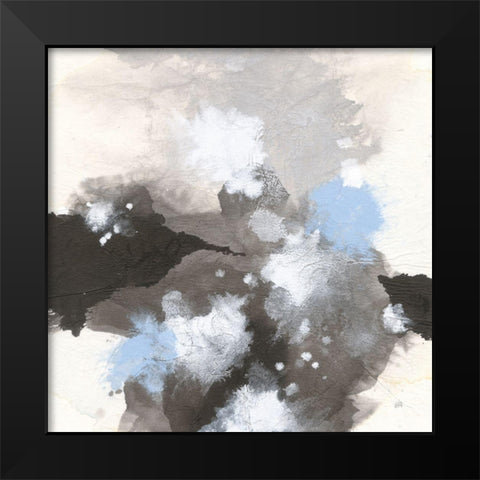 Puff of Blue I Black Modern Wood Framed Art Print by Paschke, Chris