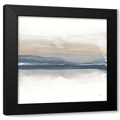 Tonal Blue Gray II Black Modern Wood Framed Art Print by Paschke, Chris