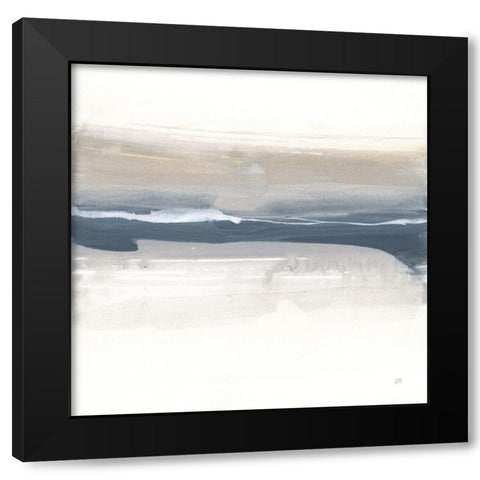 Tonal Blue Gray III Black Modern Wood Framed Art Print with Double Matting by Paschke, Chris