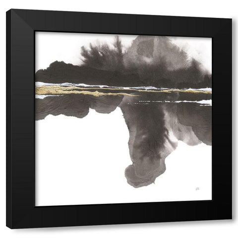Mountain Reflection Black Modern Wood Framed Art Print with Double Matting by Paschke, Chris