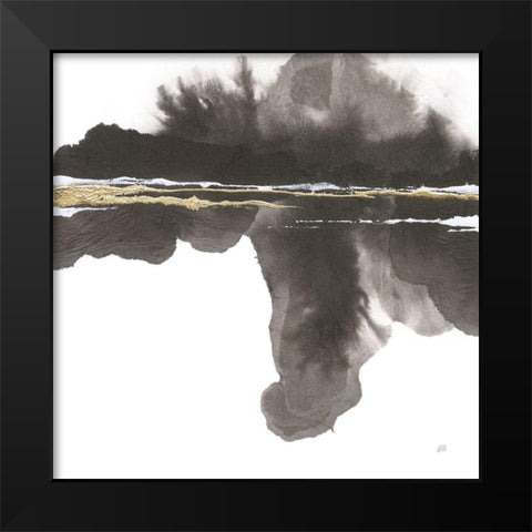 Mountain Reflection Black Modern Wood Framed Art Print by Paschke, Chris