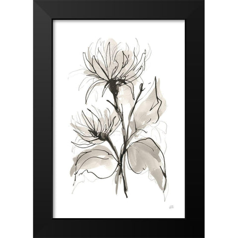 Chrysanthemum II Black Modern Wood Framed Art Print by Paschke, Chris