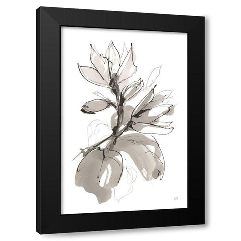 Magnolia I Black Modern Wood Framed Art Print by Paschke, Chris