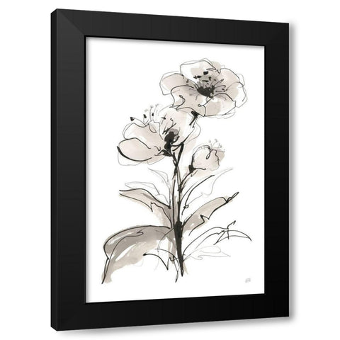 Poppy I Black Modern Wood Framed Art Print by Paschke, Chris