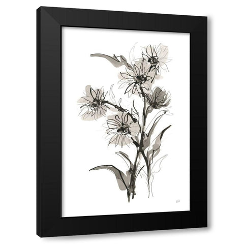 Daisy II Black Modern Wood Framed Art Print by Paschke, Chris