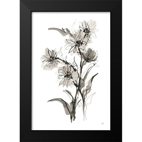 Daisy II Black Modern Wood Framed Art Print by Paschke, Chris