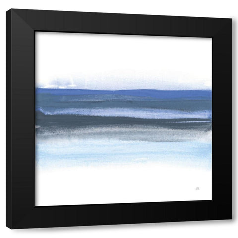 Shaded Blues I Black Modern Wood Framed Art Print with Double Matting by Paschke, Chris