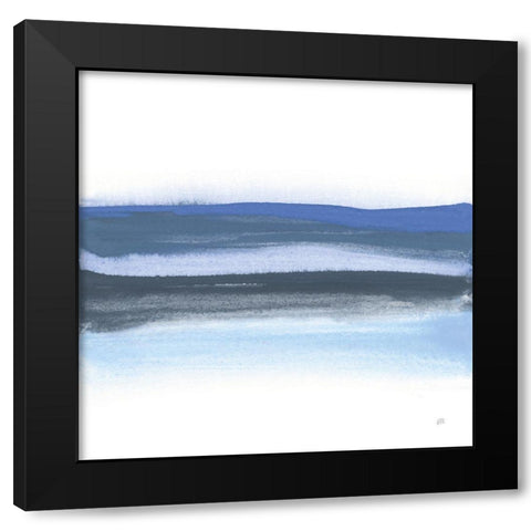 Shaded Blues II Black Modern Wood Framed Art Print by Paschke, Chris