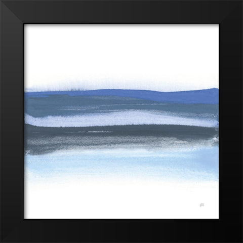 Shaded Blues II Black Modern Wood Framed Art Print by Paschke, Chris