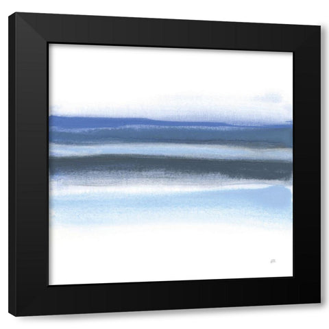 Shaded Blues III Black Modern Wood Framed Art Print with Double Matting by Paschke, Chris