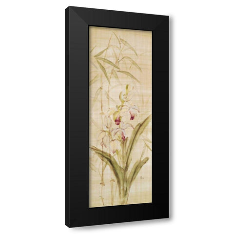p 5025 80B 7 Orchids II Black Modern Wood Framed Art Print with Double Matting by Blum, Cheri