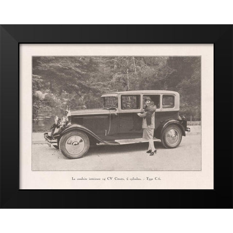 French Country Drive II Black Modern Wood Framed Art Print by Wild Apple Portfolio