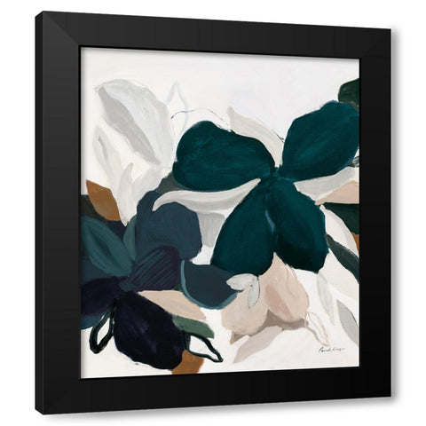 Botanical Flow Neutral Black Modern Wood Framed Art Print by Munger, Pamela